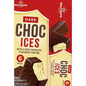 Morrisons 6 Dark Chocolate Ices