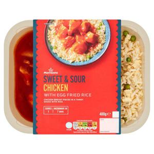 Morrisons Sweet & Sour Chicken & Egg Fried Rice