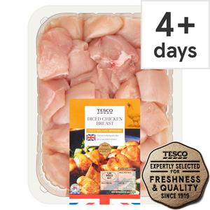 Tesco British Diced Chicken Breast 650G