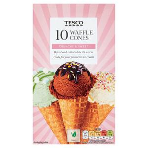 Tesco 10 Waffle Cones