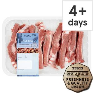 Tesco Pork Individual Ribs 700G