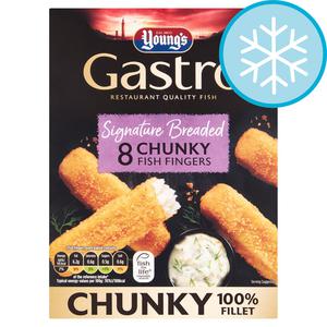 Youngs Gastro Signature Breaded 8 Chunky Fish Fingers 320G