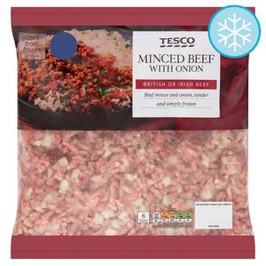 Tesco Minced Beef & Onion 750G