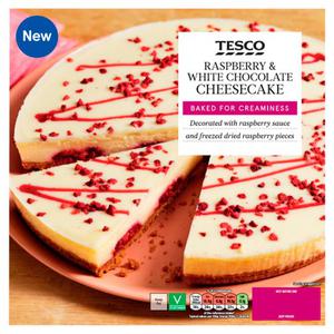 Tesco Raspberry & White Chocolate Cheesecake 800G