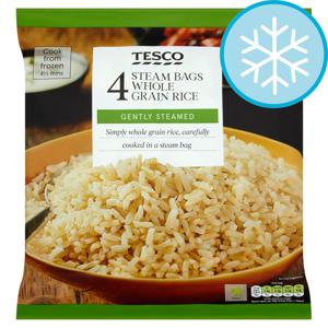 Tesco 4 Steam Bags Whole Grain Rice 4 X 150G