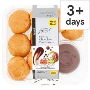 Tesco Finest 8 Swiss Chocolate Profiteroles 161G