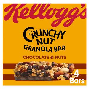 Kellogg's Crunchy Nut Bar Chocolate & Nuts 4X32g