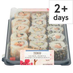 Tesco Salmon Prawn & Surimi California Rolls 259G