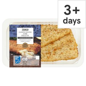 Tesco Lightly Dusted Cod Fillets 255G