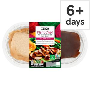 Tesco Plant Chef No-Chicken Roast With Gravy 400G