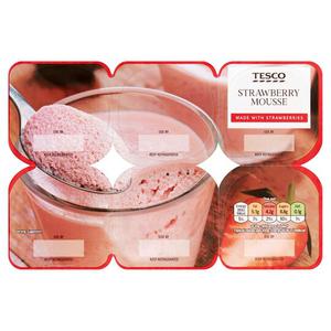 Tesco Strawberry Mousse 6X60g