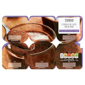 Tesco Chocolate Mousse 6X60g