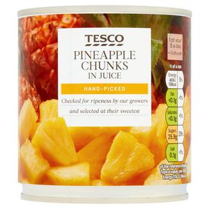 Tesco Pineapple Chunks In Juice 425G