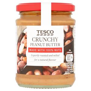 Tesco 100% Crunchy Peanut Butter 280G