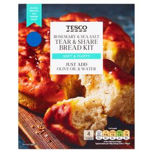 Tesco Rosemary & Rock Salt Tear & Share Bread Kit 211G