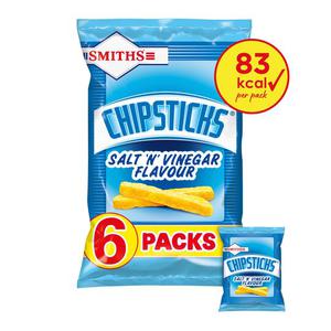 Smiths Chipstick Salt & Vinegar Snack 6 X17g