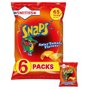 Smiths Snaps Spicy Tomato Snacks 6X13g