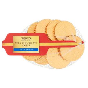 Tesco Milk Chocolate Coins 70G