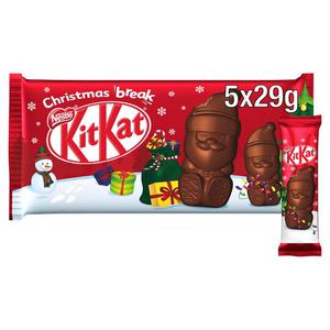 Kit Kat Milk Chocolate Santas 5X29g