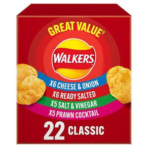 Walkers Classic Variety Multipack Crisps 22X25g