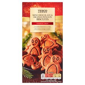 Tesco Mini Chocolate & Orange Penguins 100G