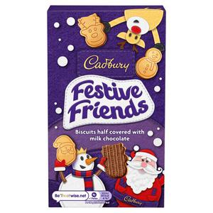 Cadbury Festive Friends Chocolate Biscuits 150G