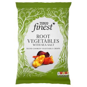 Tesco Finest Root Vegetable With Sea Salt Crisps 125G