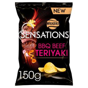 Walkers Sensations Bbq Beef Teriyaki Crisps 150G