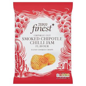 Tesco Finest Smoked Chipotle Chilli Jam Crisps 150G