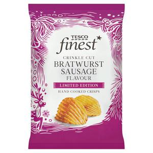 Tesco Finest Bratwurst Sausages Flavoured Crisps 150G