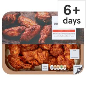 Tesco British Ready To Eat Bbq Roast Chicken Wings 525G