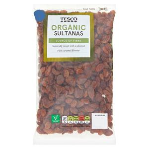 Tesco Organic Sultanas 375G