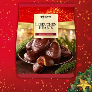 Tesco Lebkuchen Hearts 250G