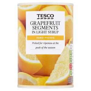 Tesco Grapefruit Segments In Light Syrup 411G