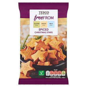 Tesco Free From Spiced Christmas Stars 75G