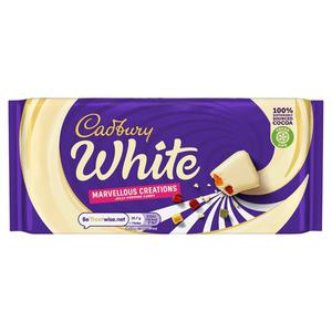 Cadbury Marvellous Creations White Chocolate Jelly Popping Candy Bar 160G