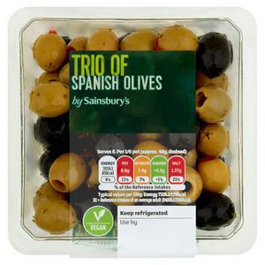 Sainsbury's Trio Of Spanish Olives 300g