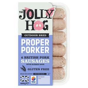 The Jolly Hog Proper Porker Sausage x6 400g