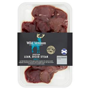 Wild Venison Scottish Lean, Diced Steak 300g