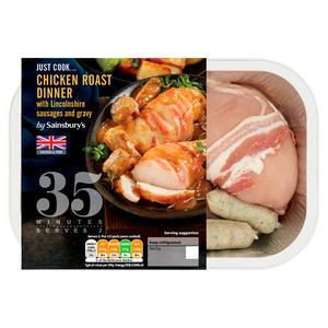 Sainsbury's Just Cook British Chicken Breast Roast Dinner 433g (serves x2)