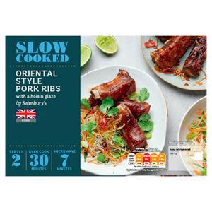 Sainsbury's Slow Cooked British Pork Ribs with Hoisin Sauce 495g (Serves 2)