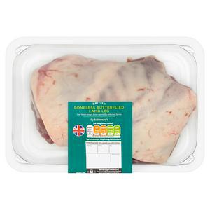 Sainsbury's British Lamb Butterflied Leg Approx 663kg