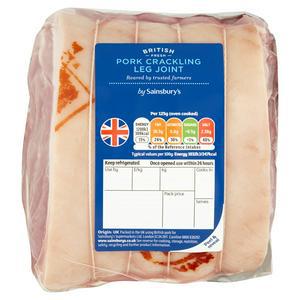 Sainsbury's British Pork Small Boneless Crackling Leg Joint (Approx. 1.4kg)