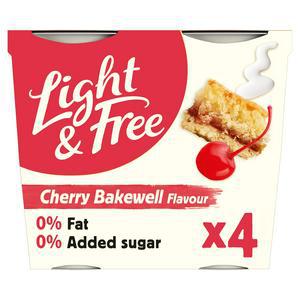 Light & Free Greek Style Yogurt Very Cherry Bakewell Flavour 4x115g