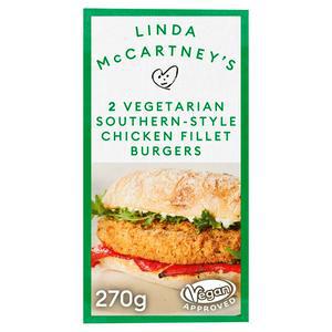 Linda McCartney's Vegetarian Southern-Style Chicken Fillet Burgers x2 270g