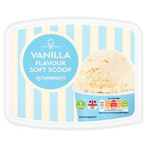 Sainsbury's Vanilla Flavour Soft Scoop Ice Cream 2L