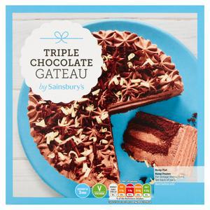 Sainsbury's Triple Chocolate Gateau Dessert 600g