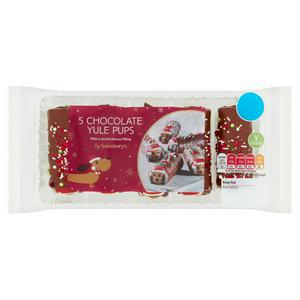 Sainsbury's Chocolate Yule Pups Cake x5 135g