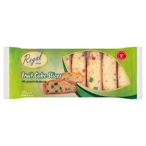 Regal Bakery Fruit Cake Slices with Glazed Fruit Pieces 210g