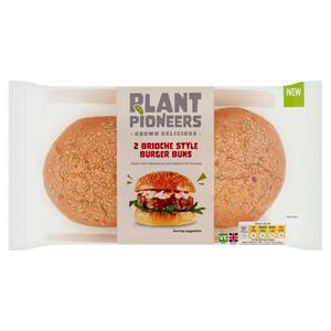 Plant Pioneers Brioche Style Burger Buns x2 140g